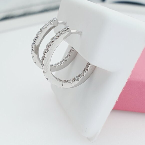 "925 Sterling Silver Cubic Zirconia Earrings, U19254669 - Picture 10 of 11